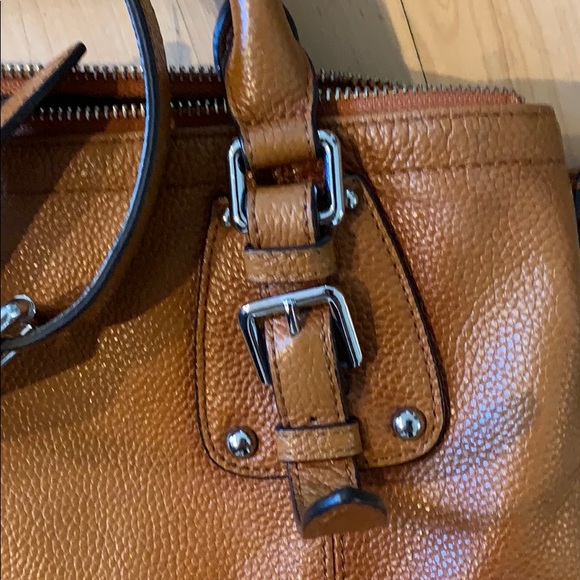 Natural toned leather tote, satchel crossbody bag. - Picture 5 of 6